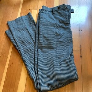Uniqlo Houndstooth Trousers Grey and Black
